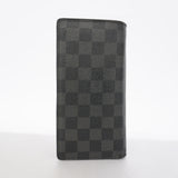 【6ge5966】ルイヴィトン 長財布 ダミエ・グラフィット ポルトフォイユ ブラザ N62665 ブラック【中古】メンズ