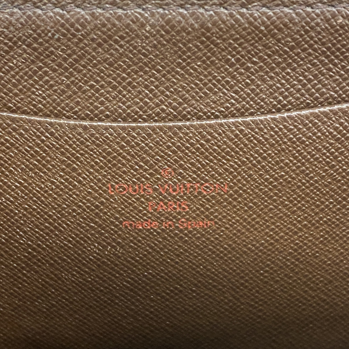 【6ge5971-k】ルイヴィトン 長財布 ダミエ ポルトモネジップ N61728 エベヌ【中古】レディース