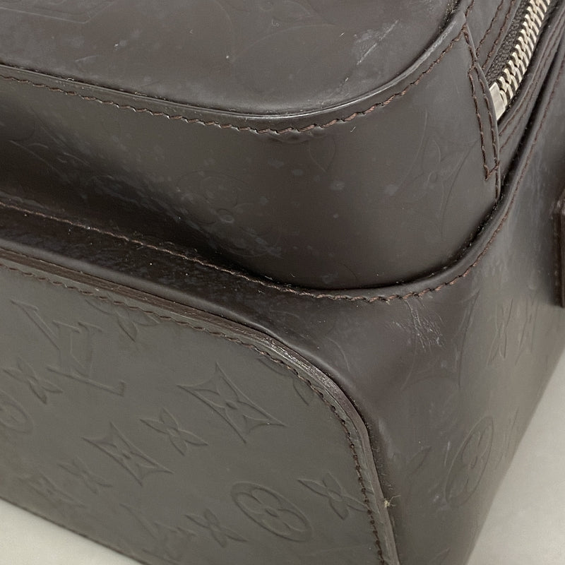 【6ge5977-k】ルイヴィトン ハンドバッグ モノグラム・グラセレザー チャーリー M46510 カフェ 2wayバッグ【中古】メンズ