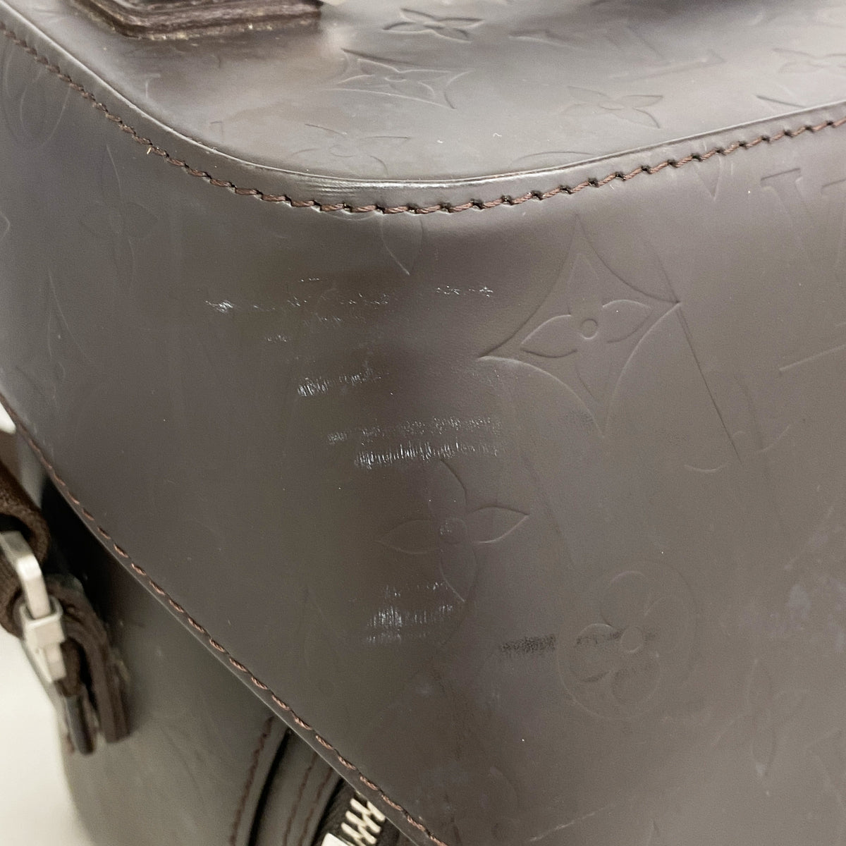 【6ge5977-k】ルイヴィトン ハンドバッグ モノグラム・グラセレザー チャーリー M46510 カフェ 2wayバッグ【中古】メンズ
