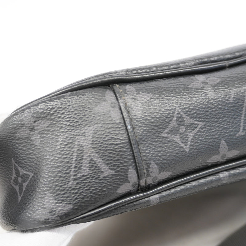 【6ge5981】ルイヴィトン ボディバッグ モノグラム・エクリプス バムバッグ M42906 ブラック【中古】メンズ