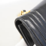 【6ge5988】シャネル ショルダーバッグ チェーンショルダー ラムスキン ブラック ゴールド金具【中古】レディース