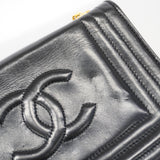 【6ge5988】シャネル ショルダーバッグ チェーンショルダー ラムスキン ブラック ゴールド金具【中古】レディース