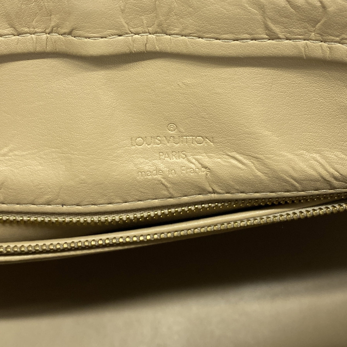 【6ge6018】ルイヴィトン トートバッグ ヴェルニ ヒューストン M91004 ベージュ【中古】レディース