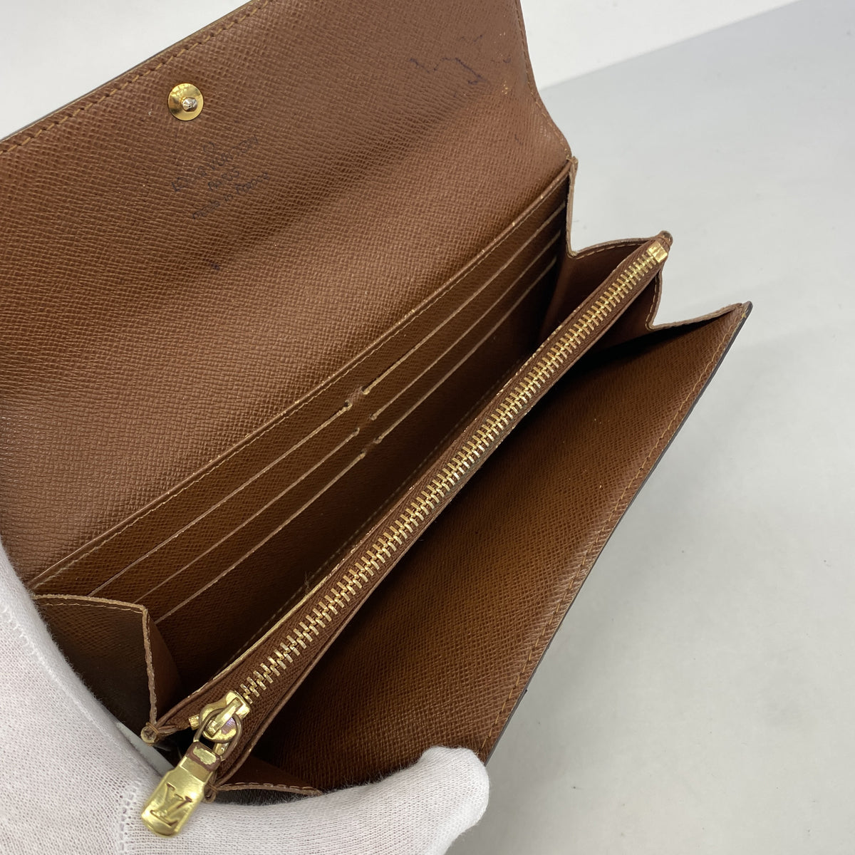 【6ge6021】ルイヴィトン 長財布 モノグラム ポルトフォイユサラ M61734 ブラウン【中古】レディース