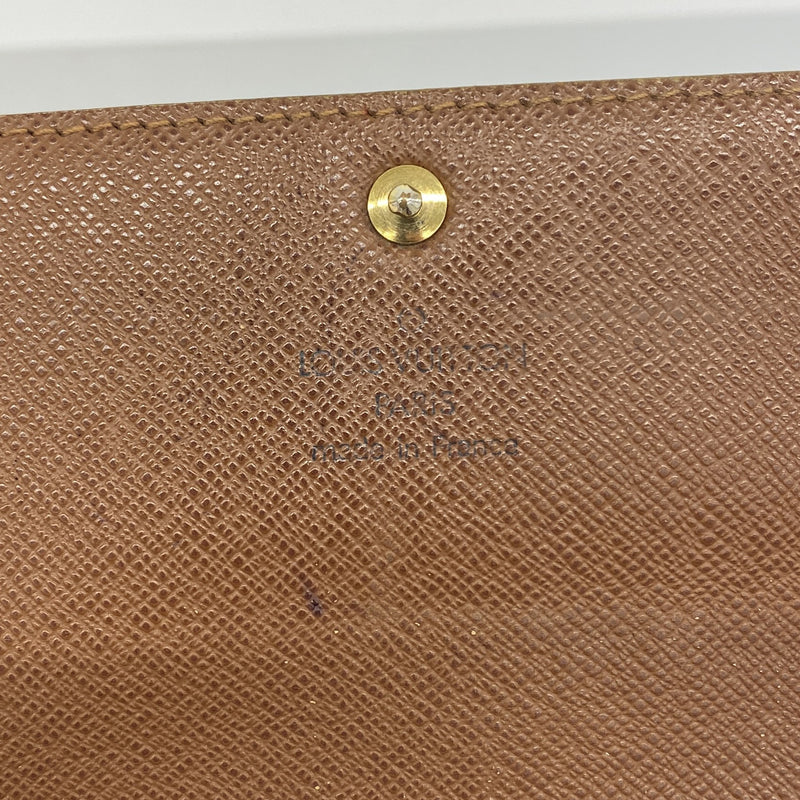 【6ge6021】ルイヴィトン 長財布 モノグラム ポルトフォイユサラ M61734 ブラウン【中古】レディース