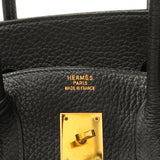 【6ge6025-h】エルメス ハンドバッグ バーキン35 トゴ ブラック ゴールド金具 □D刻印【中古】レディース