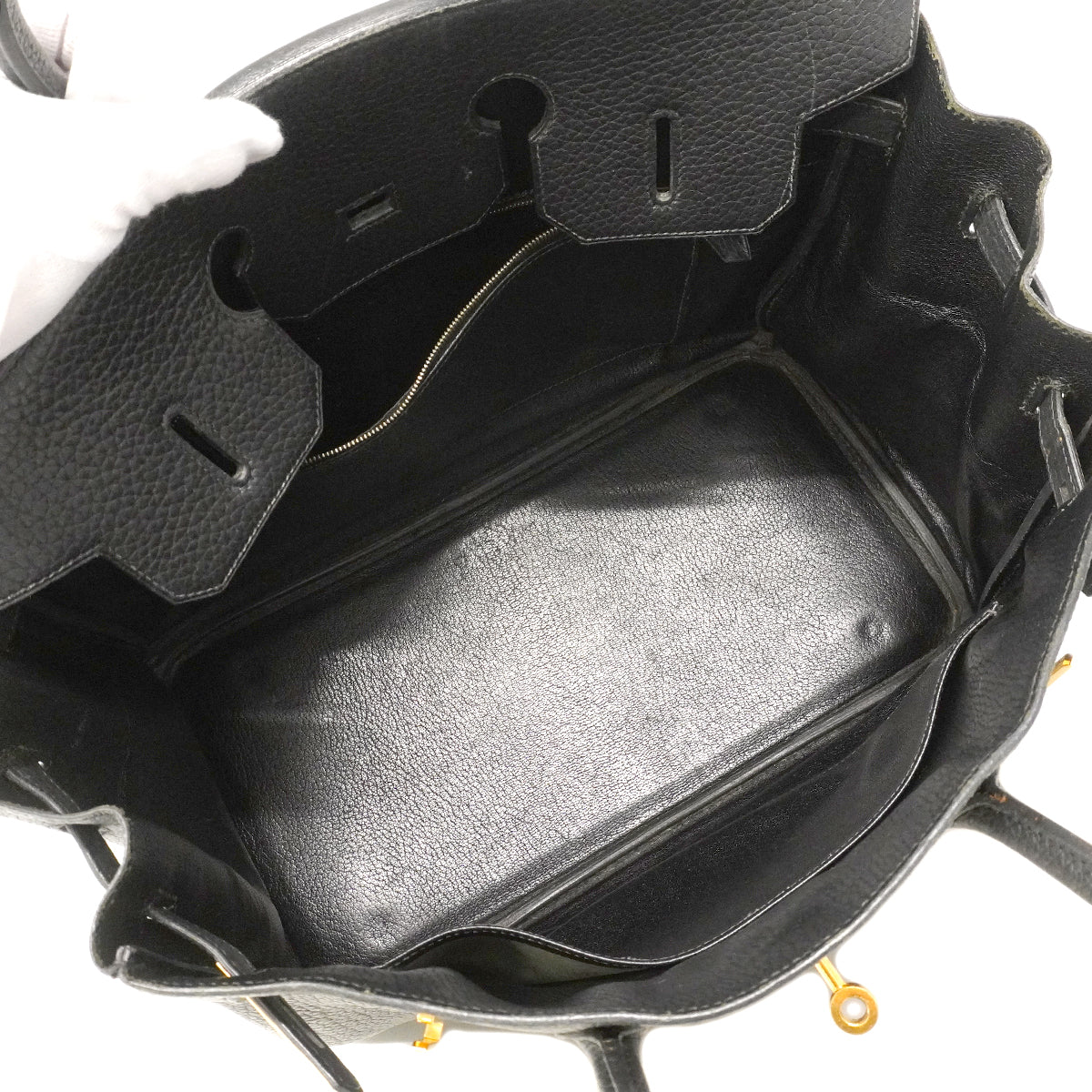 【6ge6025-h】エルメス ハンドバッグ バーキン35 トゴ ブラック ゴールド金具 □D刻印【中古】レディース