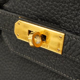 【6ge6025-h】エルメス ハンドバッグ バーキン35 トゴ ブラック ゴールド金具 □D刻印【中古】レディース