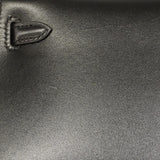 【6ge6028-g】エルメス ハンドバッグ ミニケリー2 クルーテ ボックスカーフ ブラック シルバー金具 W刻印 2wayバッグ【中古】レディース