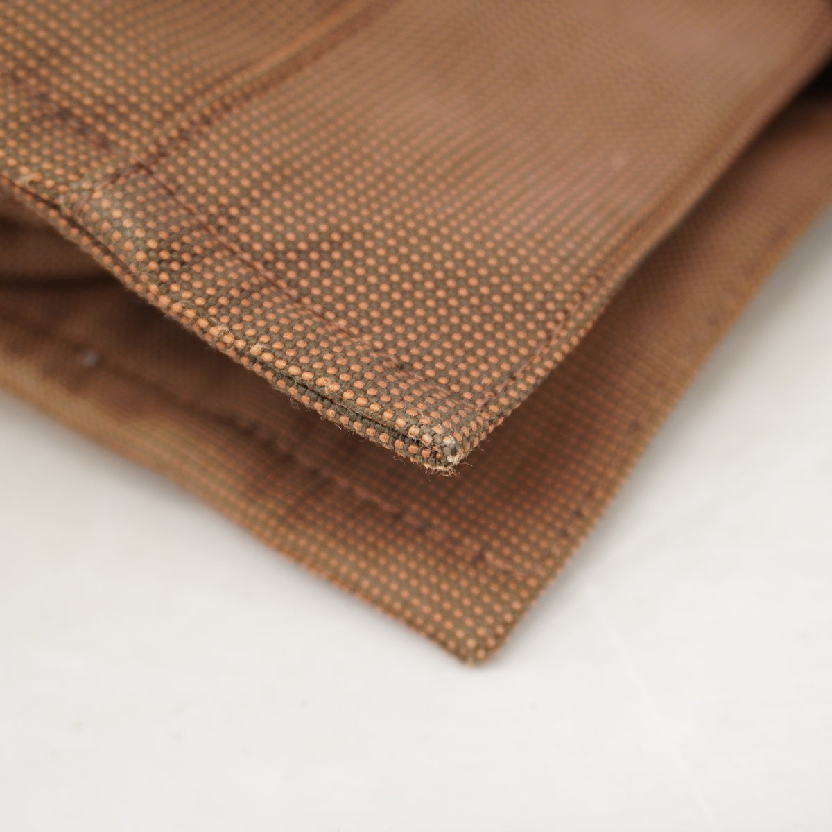 【6ge6038-k】エルメス トートバッグ エールラインMM ナイロン ブラウン シルバー金具【中古】メンズ レディース ユニセックス