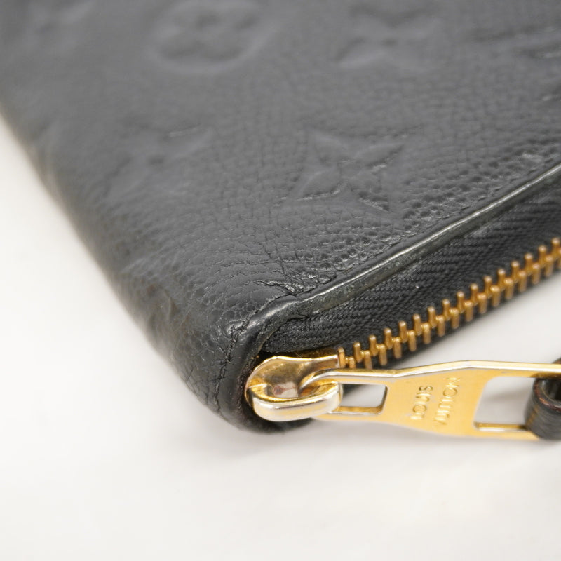 【6ge6044-k】ルイヴィトン 長財布 モノグラム・アンプラント ジッピーウォレット M60571 ノワール【中古】レディース