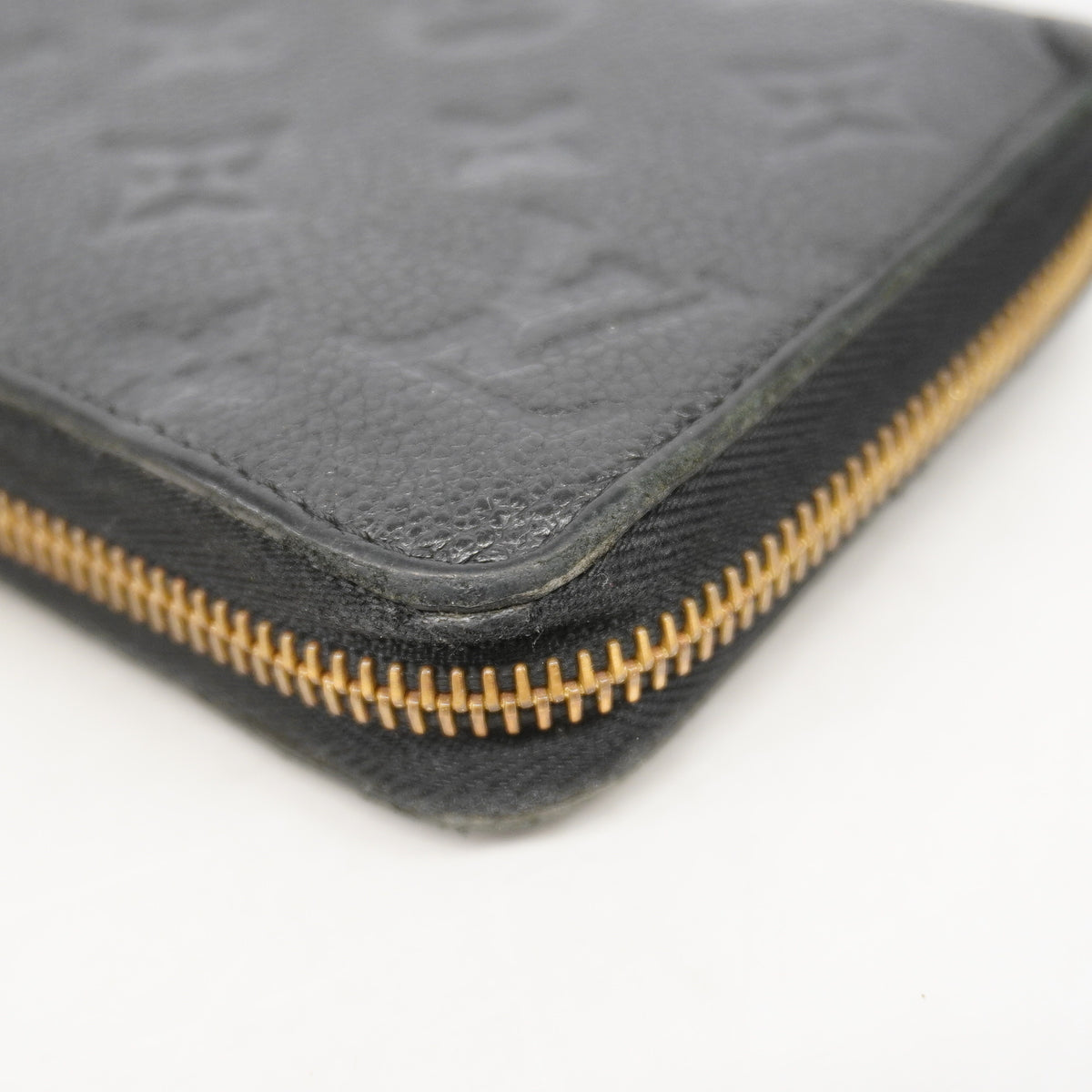 【6ge6044-k】ルイヴィトン 長財布 モノグラム・アンプラント ジッピーウォレット M60571 ノワール【中古】レディース