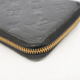 【6ge6044-k】ルイヴィトン 長財布 モノグラム・アンプラント ジッピーウォレット M60571 ノワール【中古】レディース