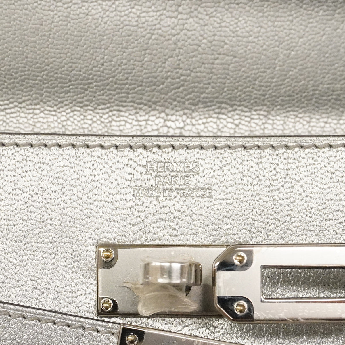 【6ge6060】エルメス ショルダーウォレット ケリートゥーゴー シェーブルシャムキラ シルバー シルバー金具 K刻印【中古】レディース