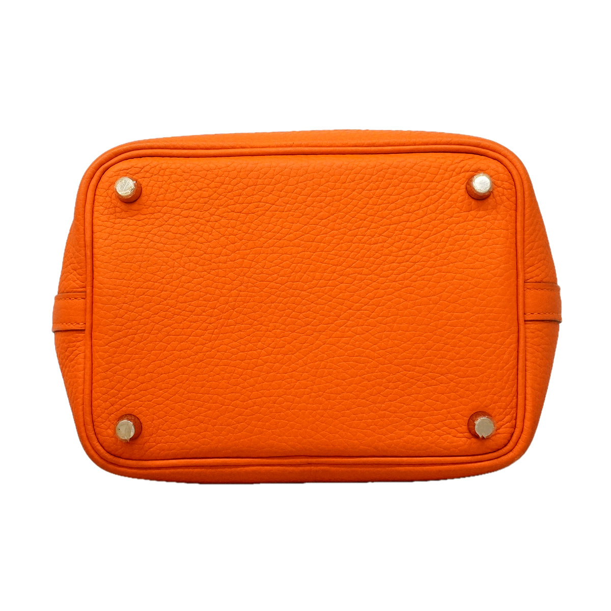 【6ge6061】エルメス ハンドバッグ ピコタンロックPM トリヨンクレマンス オレンジ シルバー金具 □O刻印【中古】レディース