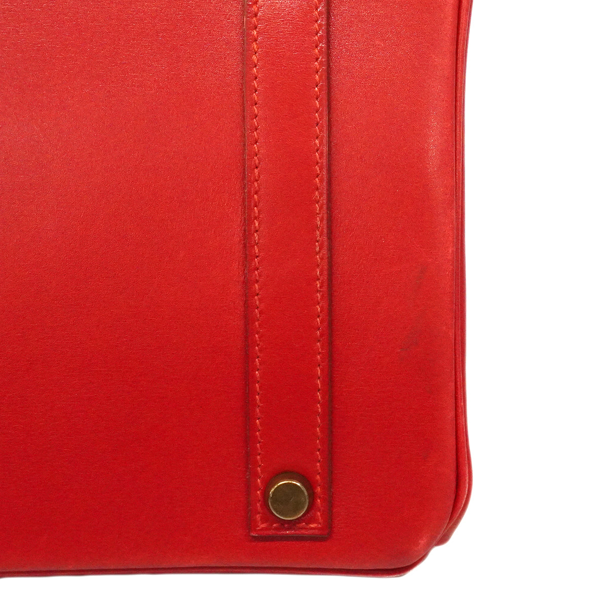 【6ge6062】エルメス ハンドバッグ バーキン35 ボックスカーフ レッド ゴールド金具 〇Y刻印【中古】レディース