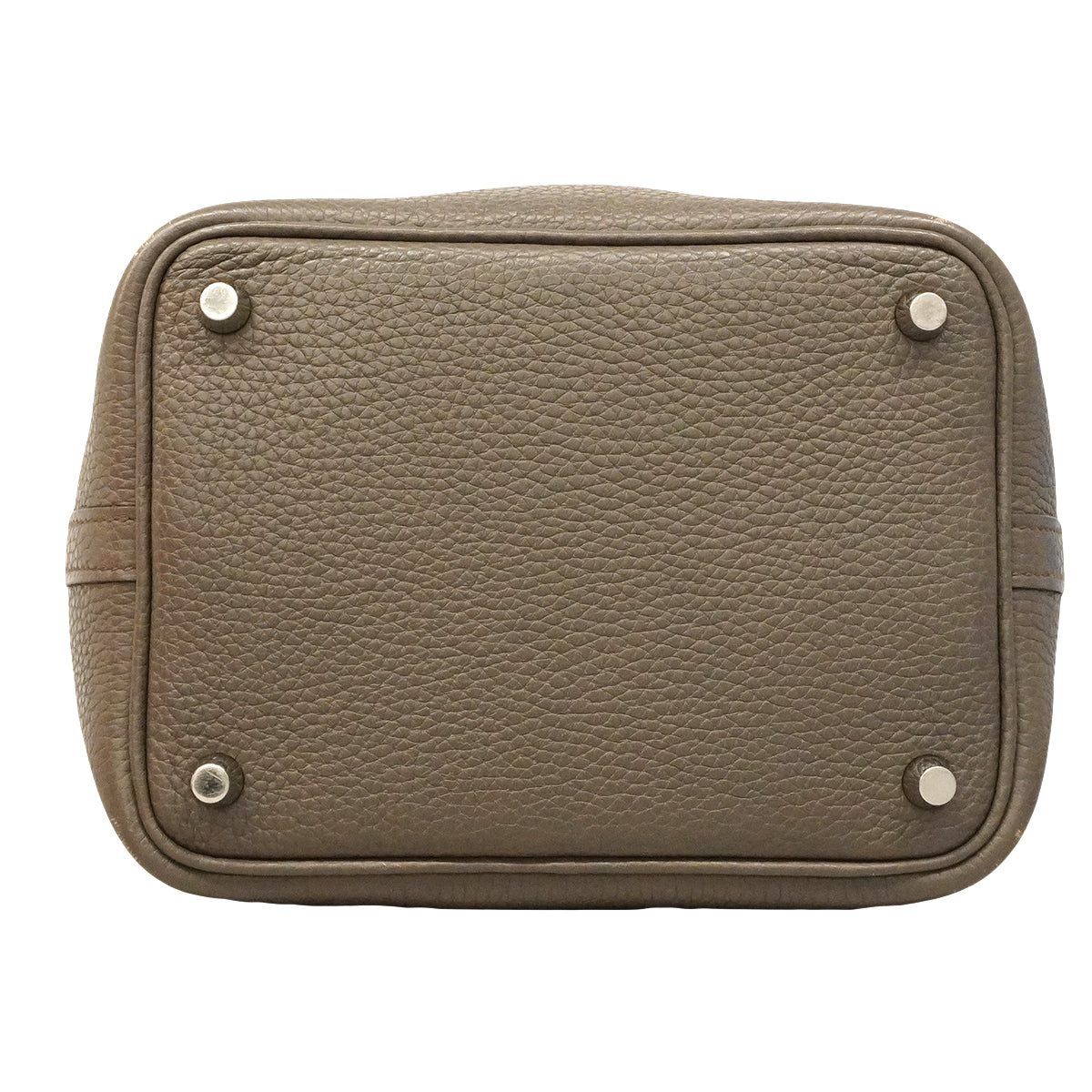【6ge6064-h】エルメス ハンドバッグ ピコタンロックPM トリヨンクレマンス エタン シルバー金具 A刻印【中古】レディース