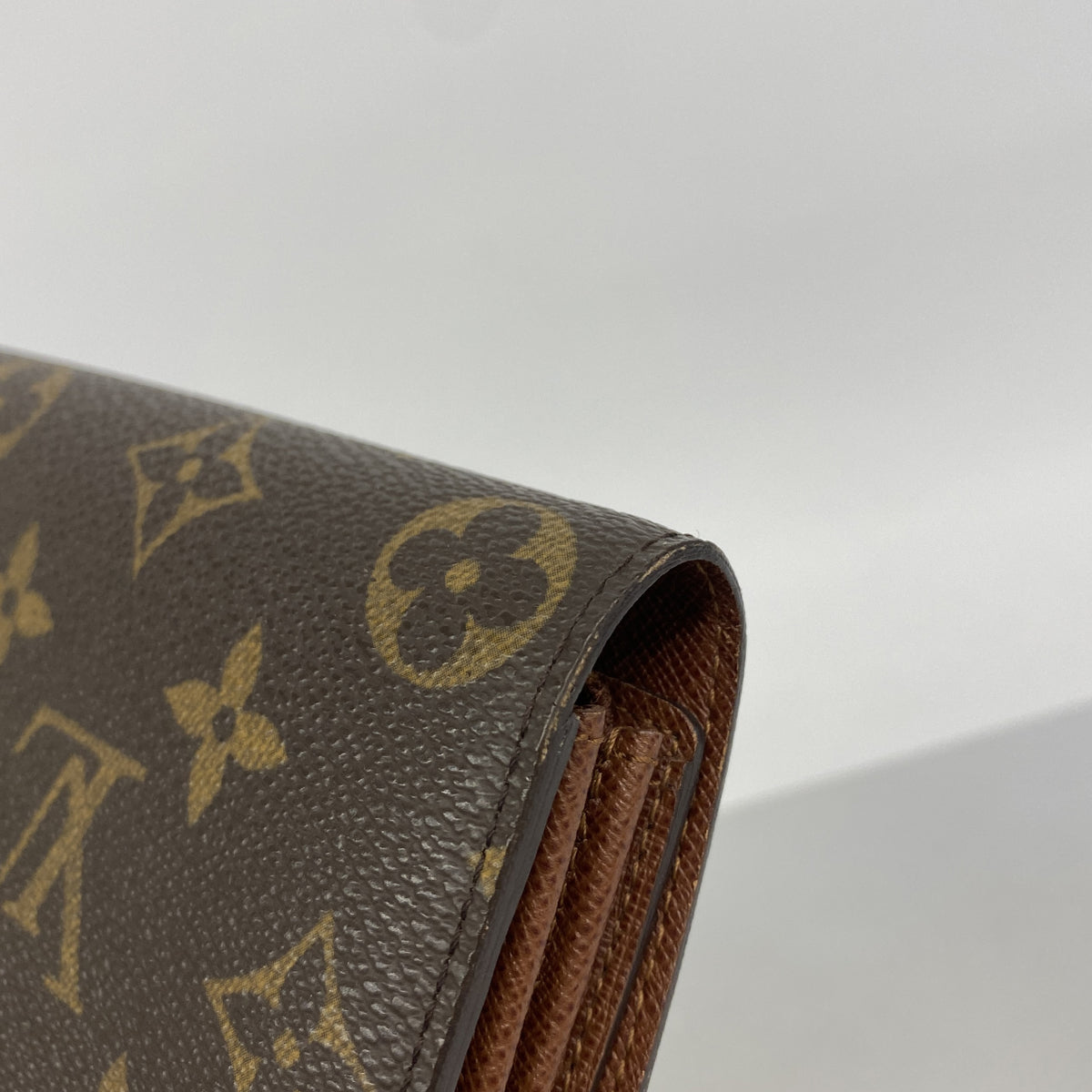【6ge6074】ルイヴィトン 長財布 モノグラム ポシェットポルトモネクレディ M61726 ブラウン【中古】レディース