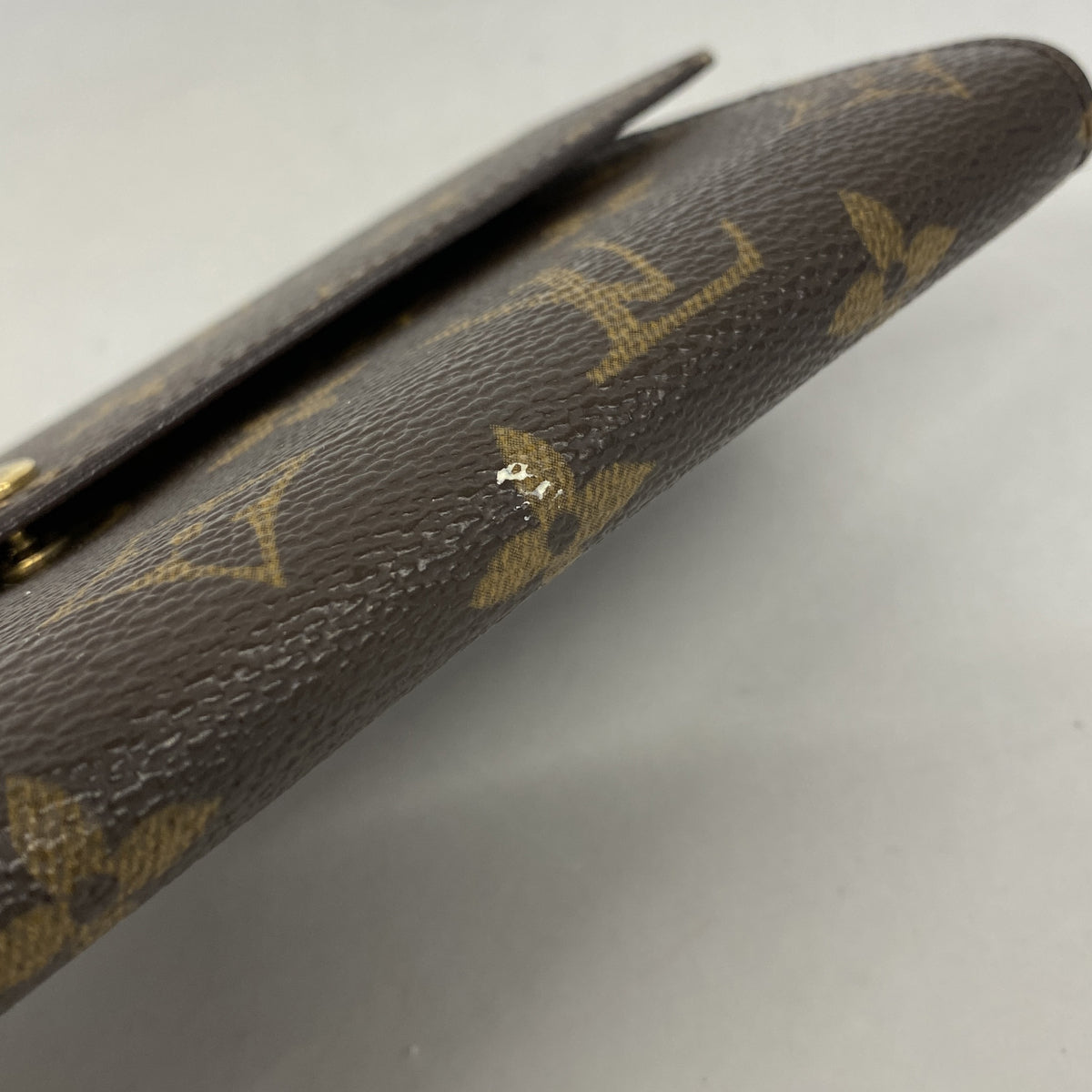 【6ge6074】ルイヴィトン 長財布 モノグラム ポシェットポルトモネクレディ M61726 ブラウン【中古】レディース