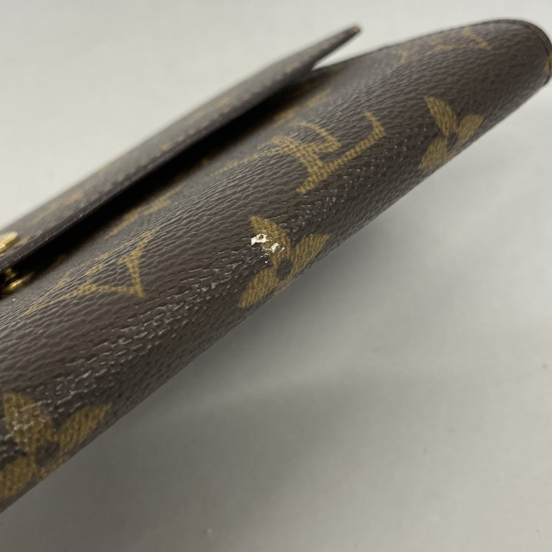【6ge6074】ルイヴィトン 長財布 モノグラム ポシェットポルトモネクレディ M61726 ブラウン【中古】レディース