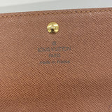 【6ge6074】ルイヴィトン 長財布 モノグラム ポシェットポルトモネクレディ M61726 ブラウン【中古】レディース