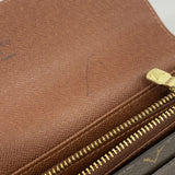 【6ge6074】ルイヴィトン 長財布 モノグラム ポシェットポルトモネクレディ M61726 ブラウン【中古】レディース