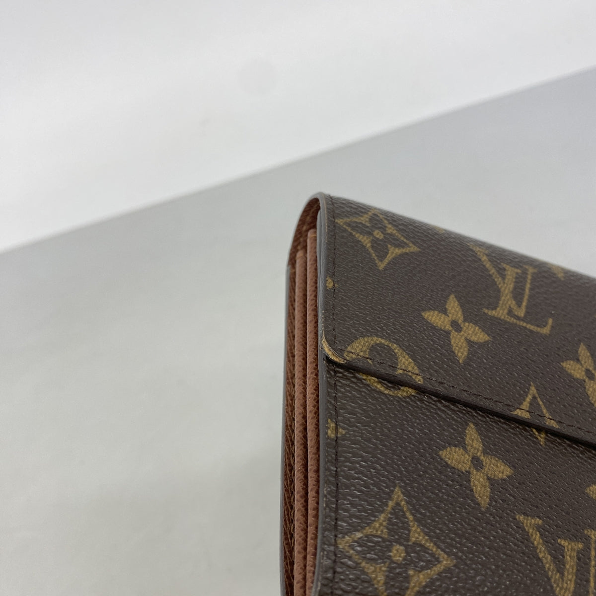 【6ge6074】ルイヴィトン 長財布 モノグラム ポシェットポルトモネクレディ M61726 ブラウン【中古】レディース