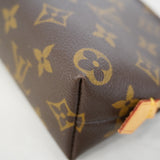 【6ge6082】ルイヴィトン ポーチ モノグラム ポシェットコスメティックPM M47515 ブラウン【中古】レディース