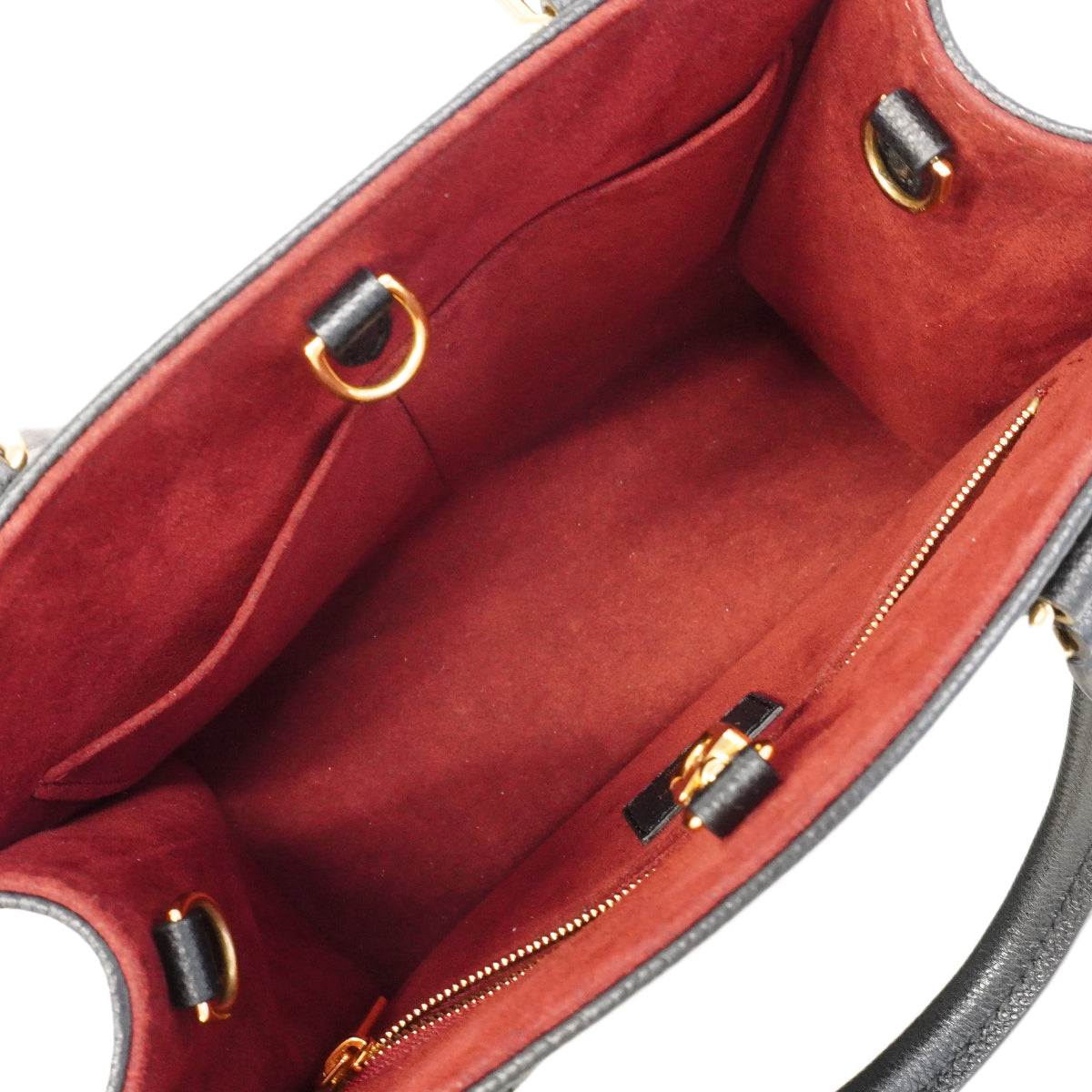 【6ge6086】ルイヴィトン ハンドバッグ モノグラム・アンプラント バイカラー オンザゴーPM M45659 ブラック ベージュ 2wayバッグ【中古】レディース