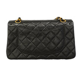 【6ge6088】シャネル ショルダーバッグ マトラッセ Wフラップ Wチェーン ラムスキン ブラック ゴールド金具【中古】レディース