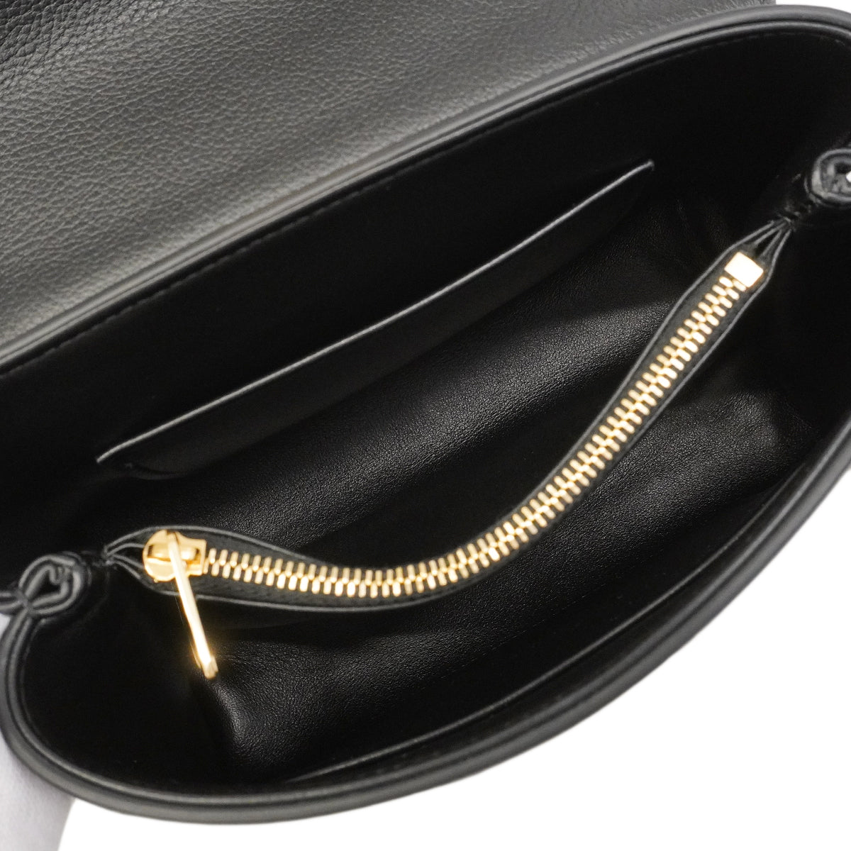 【6ge6090】セリーヌ ハンドバッグ トリオンフ ティーンニノ レザー ブラック ゴールド金具 2wayバッグ【中古】レディース