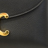 【6ge6090】セリーヌ ハンドバッグ トリオンフ ティーンニノ レザー ブラック ゴールド金具 2wayバッグ【中古】レディース