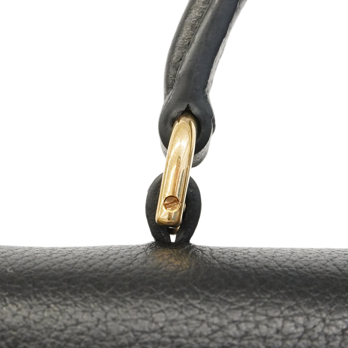 【6ge6090】セリーヌ ハンドバッグ トリオンフ ティーンニノ レザー ブラック ゴールド金具 2wayバッグ【中古】レディース