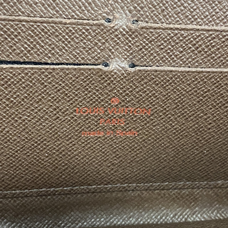 【6ge6108】ルイヴィトン 長財布 ダミエ ジッピーウォレット N60015 エベヌ【中古】メンズ レディース ユニセックス