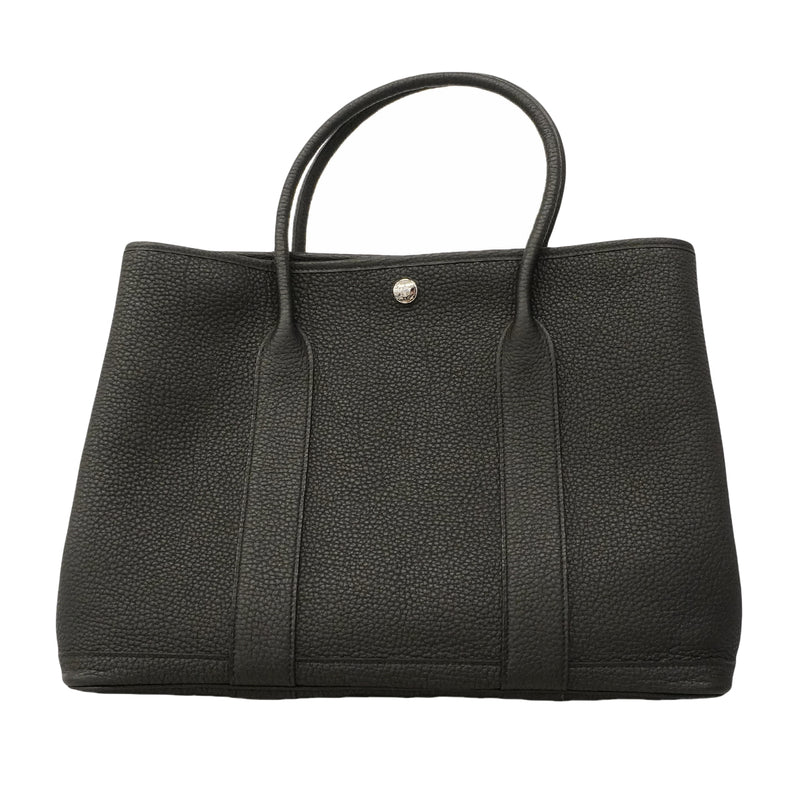 【6ge6119】エルメス トートバッグ ガーデンパーティPM ネゴンダ ブラック シルバー金具 B刻印【中古】レディース