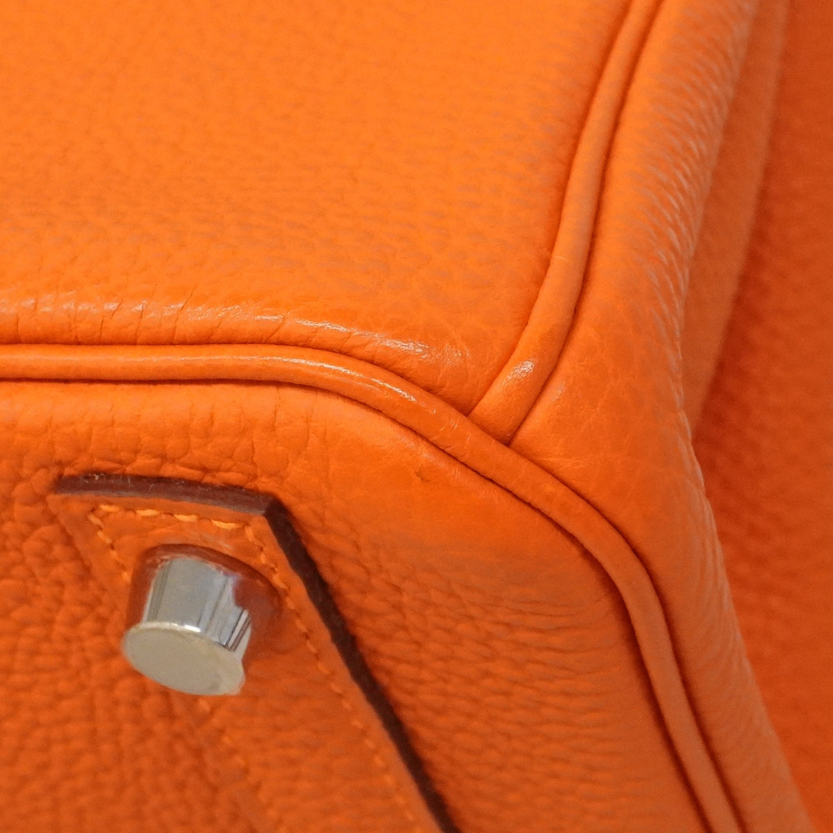 【6ge6132】エルメス ハンドバッグ バーキン30 トゴ オレンジ シルバー金具 □M刻印【中古】レディース