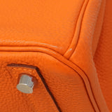 【6ge6132】エルメス ハンドバッグ バーキン30 トゴ オレンジ シルバー金具 □M刻印【中古】レディース
