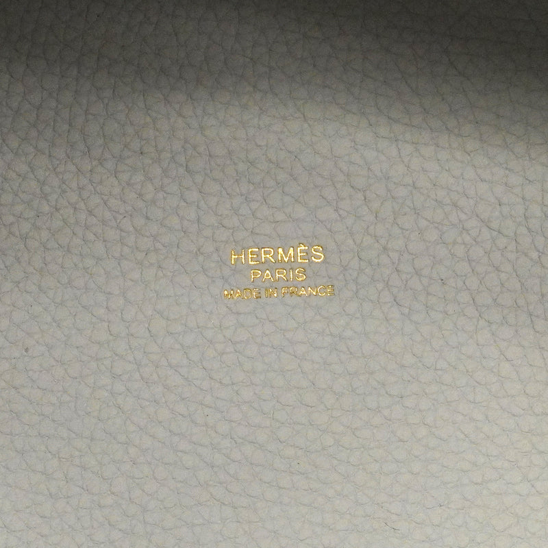 【6ge6133】エルメス ハンドバッグ ピコタンロックMM トリヨンクレマンス ブルーペール ゴールド金具 U刻印【中古】レディース