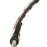 【6ge6137】フェンディ ハンドバッグ セレリア ピーカブー レザー パイソン ブラウン シルバー金具 2wayバッグ【中古】レディース