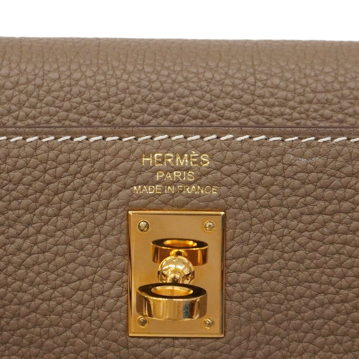 【6ge6139-g】エルメス ハンドバッグ ケリー25 トゴ エトゥープ ゴールド金具 W刻印 2wayバッグ【中古】レディース
