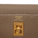 【6ge6139-g】エルメス ハンドバッグ ケリー25 トゴ エトゥープ ゴールド金具 W刻印 2wayバッグ【中古】レディース