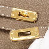 【6ge6139-g】エルメス ハンドバッグ ケリー25 トゴ エトゥープ ゴールド金具 W刻印 2wayバッグ【中古】レディース