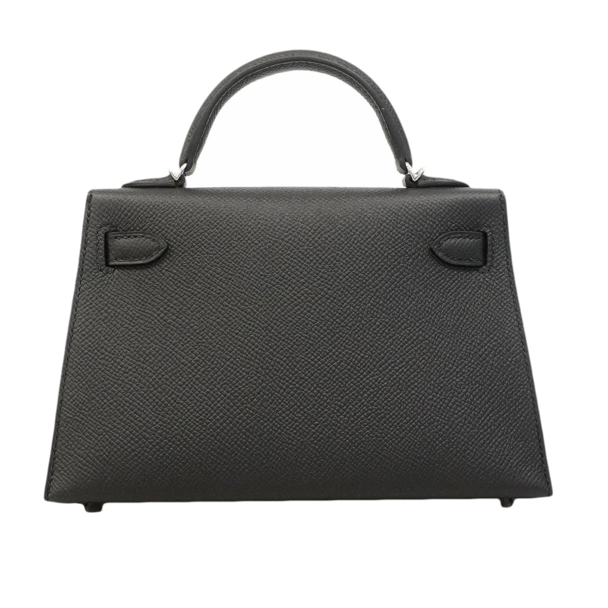 【6ge6140-g】エルメス ハンドバッグ ミニケリー2 ヴォーエプソン ブラック シルバー金具 G刻印 2wayバッグ【中古】レディース