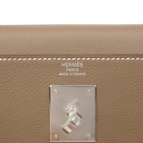 【6ge6141-g】エルメス ハンドバッグ ケリー28 エバーカラー エトゥープ シルバー金具 G刻印 2wayバッグ【中古】レディース