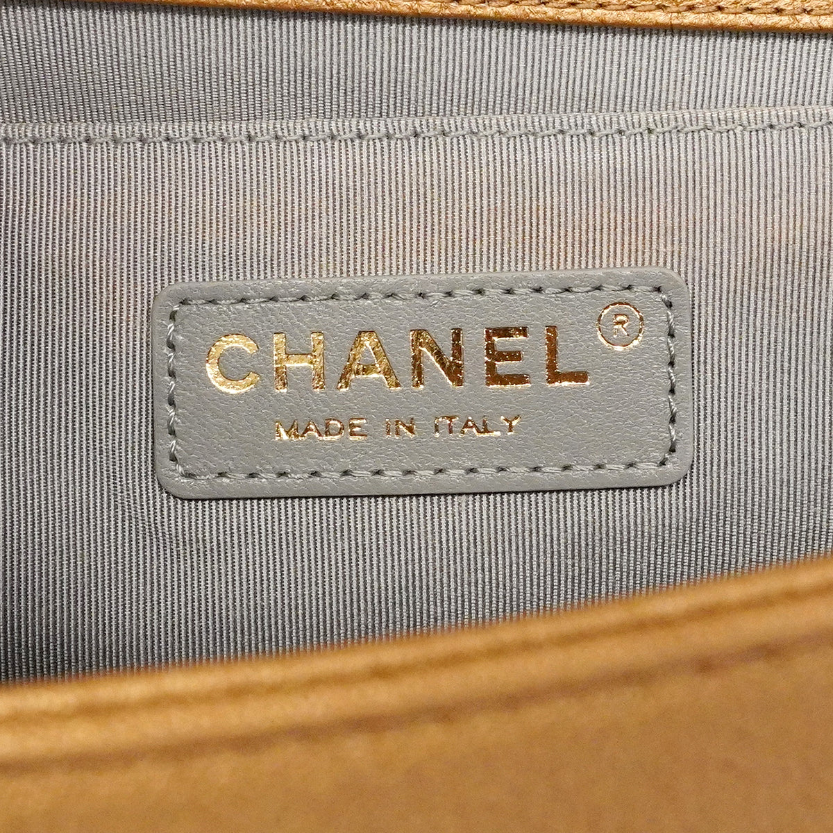【6ge6144】シャネル ショルダーバッグ ボーイシャネル チェーンショルダー レザー ゴールド ライトブラウン ゴールド金具【中古】レディース