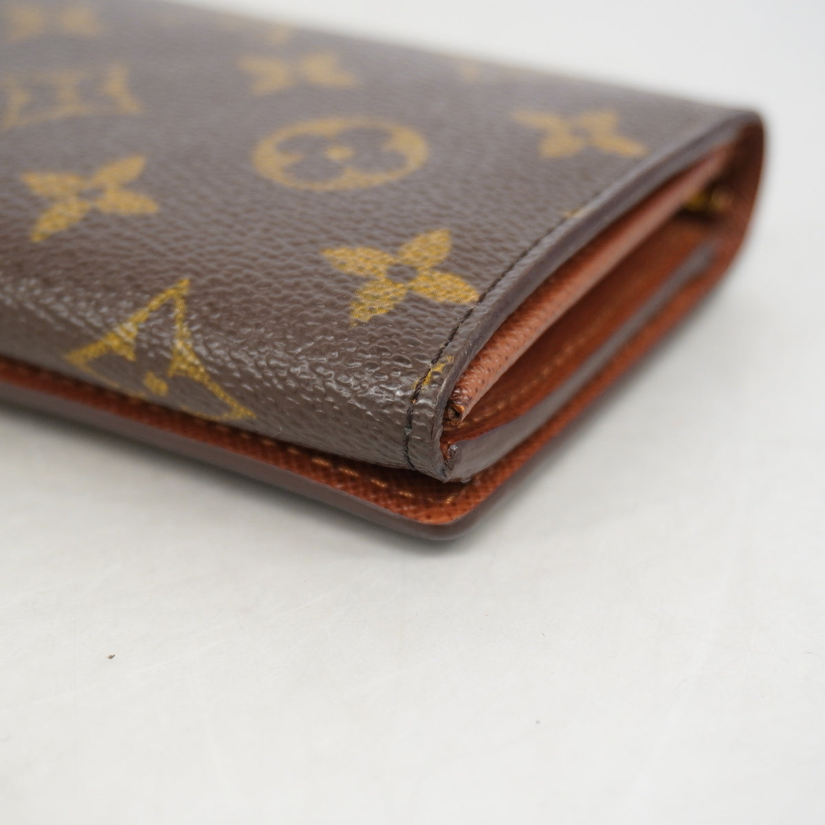 【6ge6147】ルイヴィトン 財布 モノグラム ポルトモネビエトレゾール M61730 ブラウン【中古】レディース