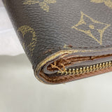【6ge6156】ルイヴィトン 財布 モノグラム コンパクトジップ M61667 ブラウン【中古】レディース