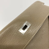 【6ge6174】エルメス 長財布 ケリーウォレット シェブルミゾル エトゥープ シルバー金具 X刻印【中古】メンズ レディース ユニセックス
