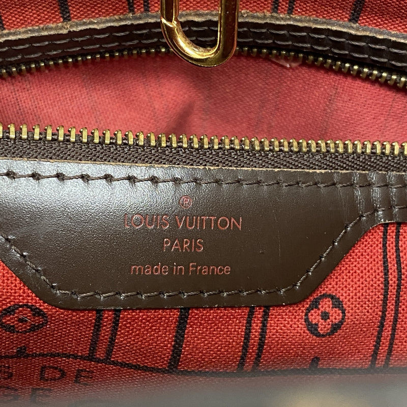 【6ge6181】ルイヴィトン トートバッグ ダミエ ネヴァーフルMM N51105 エベヌ【中古】レディース